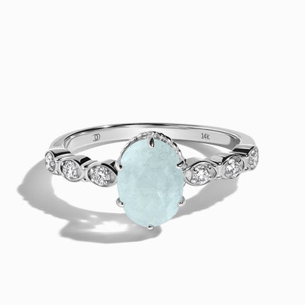 Aquamarine Diamond Ring - Mirth