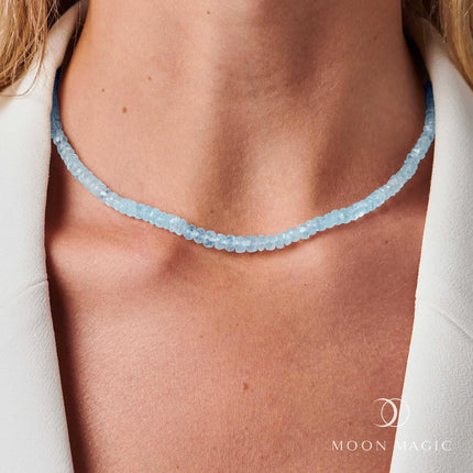 Beads Necklace - Aquamarine