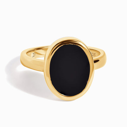 Crystal Ring - Enfolded Black Onyx