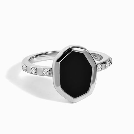 Crystal Ring - Hypnotic Black Onyx
