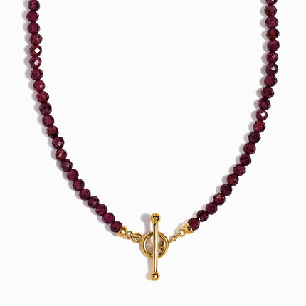 Rhodolite Garnet T-Lock Beads Necklace - Raise Your Vibrations