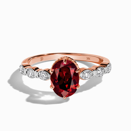 Garnet Diamond Ring - Mirth