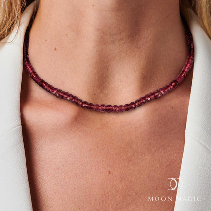 Beads Necklace - Garnet