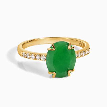 Green Jade Ring - Harlow