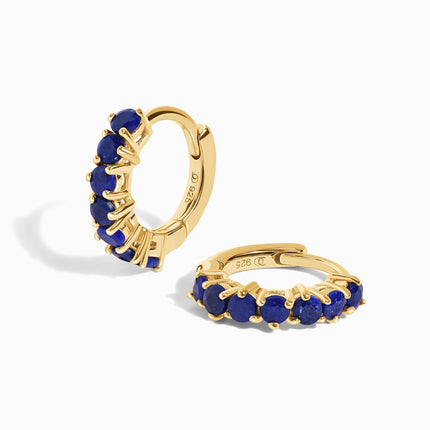 Lapis Lazuli Earrings - Bonny Hoops