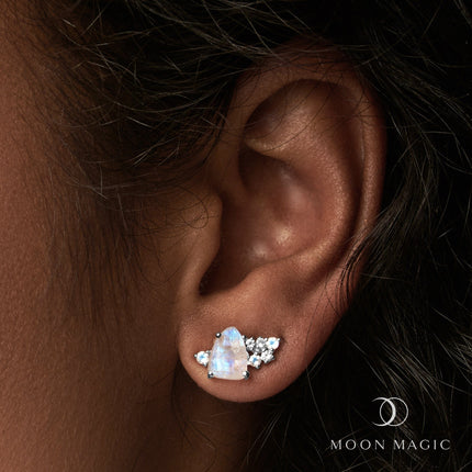 Raw Crystal Earrings - Cosmic Haze