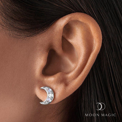 Moonstone Earrings - Twilight Studs