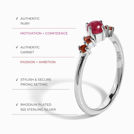 Ruby Garnet Ring - Loveliness