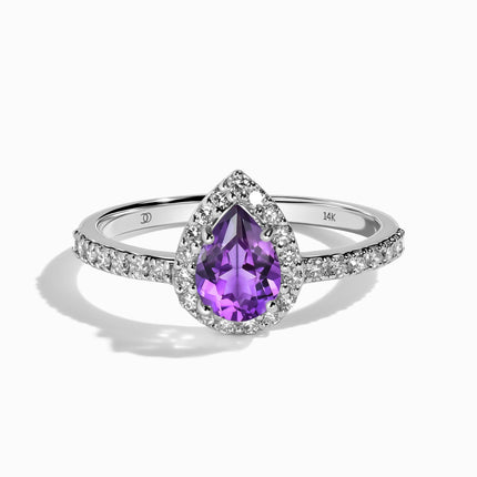 Amethyst Diamond Ring - Tear of Joy
