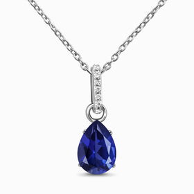Blue Sapphire Necklace Sway - September Birthstone