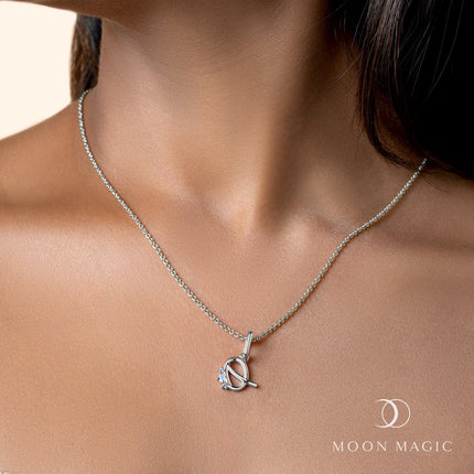 Moonstone Necklace - Lucky Letter Q