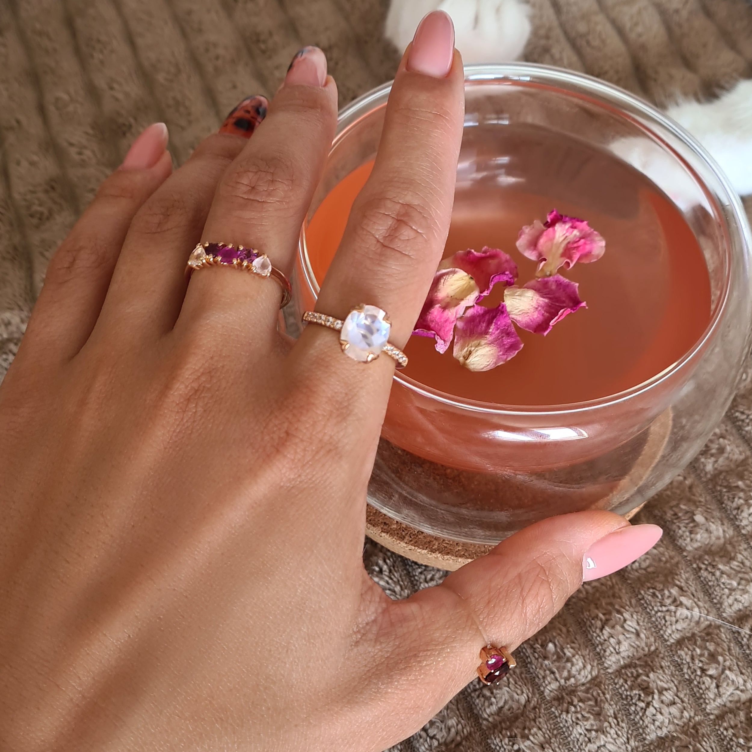 Moon Magic 925 Sterling Silver Bracelet, store Moonstone Bracelet Ring,Hand Chain, Love bracelet. Wedding Bracelet.