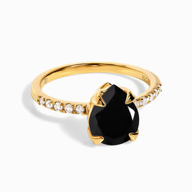 Black Obsidian Ring - Nymph