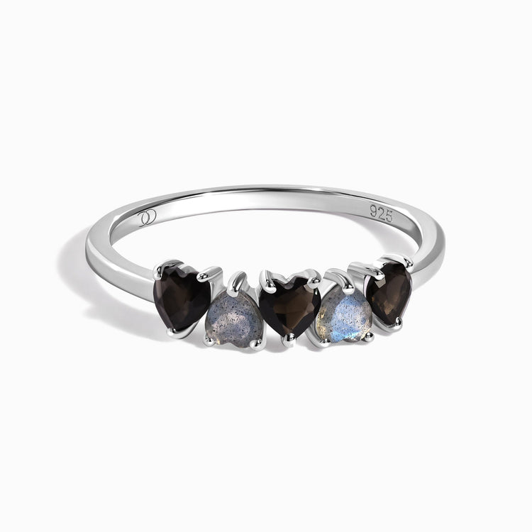 Black Obsidian Labradorite Ring - Crush – Moon Magic