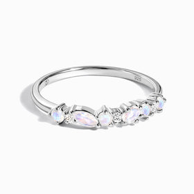 Fine Moonstone Lab Diamond Ring - Grace