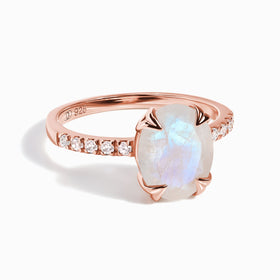 Fine Moonstone Lab Diamond Ring - Harlow