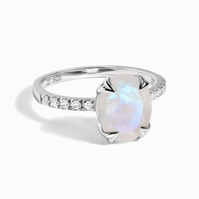 Fine Moonstone Lab Diamond Ring - Harlow