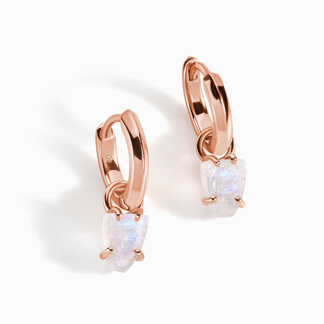 Moonstone Earrings - Oracle Hoops