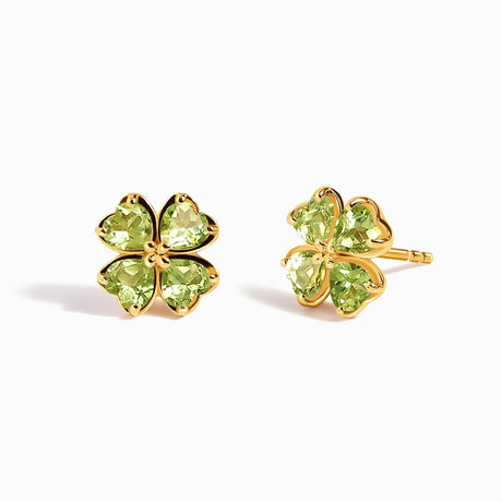 Shamrock Earrings - Peridot Studs