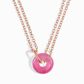 Pink Quartz Necklace - Ora