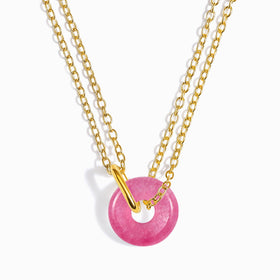 Pink Quartz Necklace - Ora