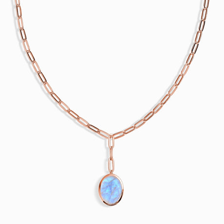 Moonstone Widelink Necklace - Enfolded Intuition