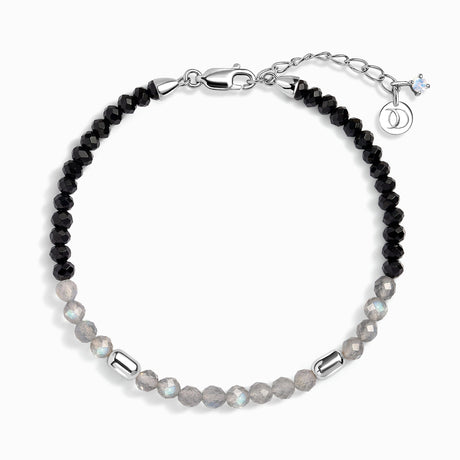 Labradorite Black Obsidian Beads Bracelet - Untamed