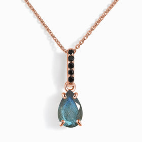Labradorite Black Spinel Necklace - Sway
