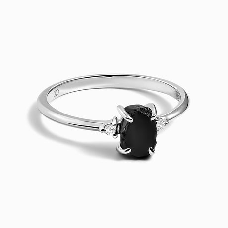 Black Obsidian Ring - Petite Raw Allure