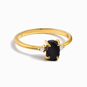 Black Obsidian Ring - Petite Raw Allure