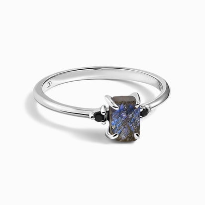 Labradorite Black Onyx Ring - Petite Allure – Moon Magic