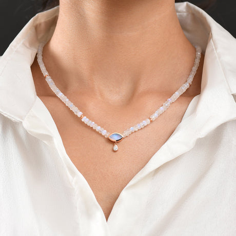 Moonstone Beads Divina Necklace - Ayra