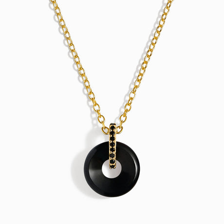 Black Obsidian Black Spinel Necklace - Liora
