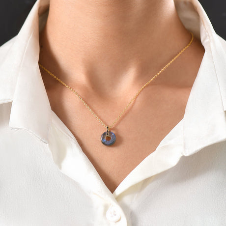 Labradorite Black Spinel Necklace - Liora