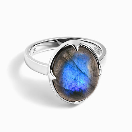 Labradorite Cabochon Ring - Aura