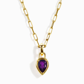 Amethyst Talis Widelink Necklace - February Birthstone