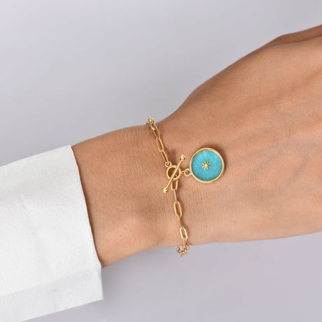 Amazonite Widelink T-Lock Bracelet - Sol