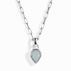 Aquamarine Talis Widelink Necklace - March Birthstone
