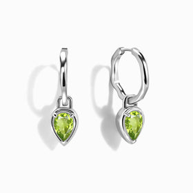 Peridot Flow Hoops - August Birthstone
