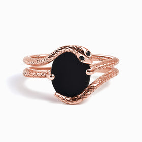 Black Onyx Ring - Serpent of Release