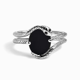Black Onyx Ring - Serpent