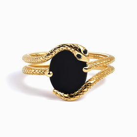 Black Onyx Ring - Serpent