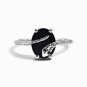 Black Onyx Ring - Serpent of Willpower