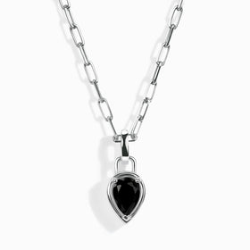 Black Onyx Talis Widelink Necklace - December Birthstone
