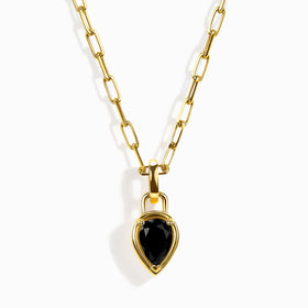 Black Onyx Talis Widelink Necklace - December Birthstone
