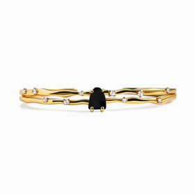 Black Obsidian Cuff - Flow