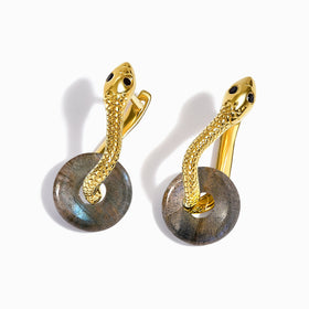Labradorite Earrings - Serpent