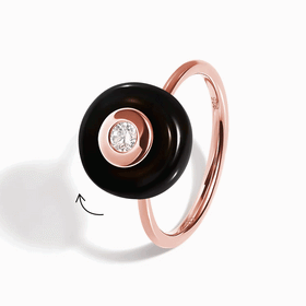 Black Obsidian Fidget Ring - Ora