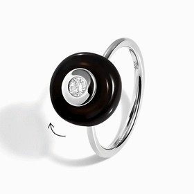 Black Obsidian Fidget Ring - Ora