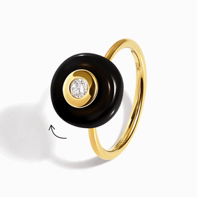 Black Obsidian Fidget Ring - Ora